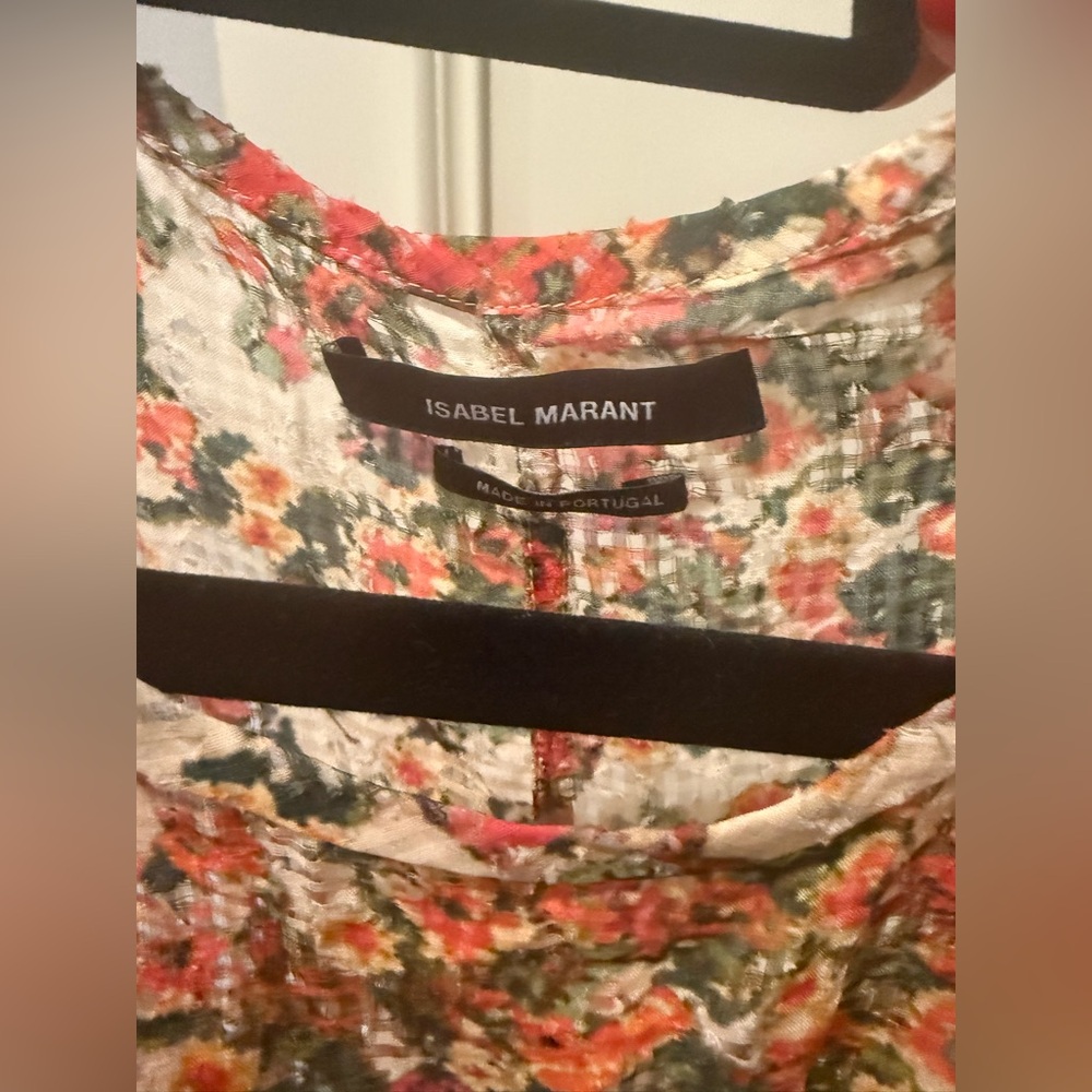 $1000 Isabel Marant Red Floral Short Cocktail Sun Dress - Picture 4 of 7